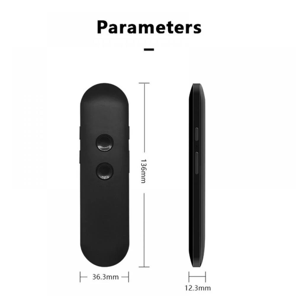 Portable Smart Translator Real Time Two Way Instant Voice Translation Support 42 Languages, Language Translator, Bluetooth Translator Device Black