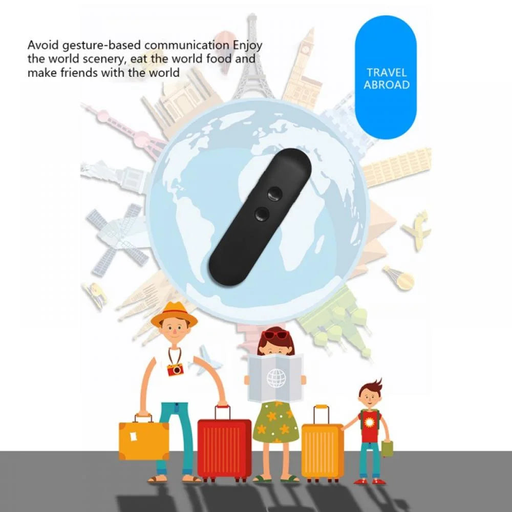 Portable Smart Translator Real Time Two Way Instant Voice Translation Support 42 Languages, Language Translator, Bluetooth Translator Device Black