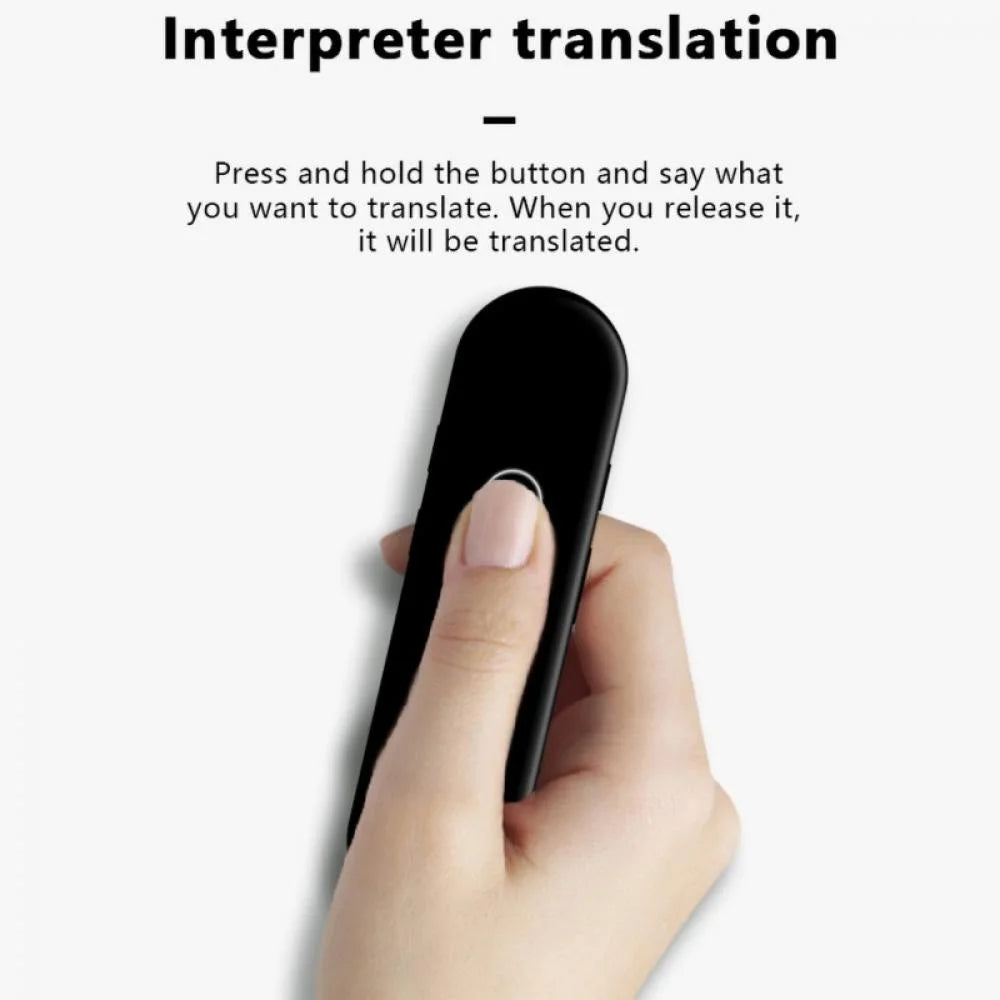 Portable Smart Translator Real Time Two Way Instant Voice Translation Support 42 Languages, Language Translator, Bluetooth Translator Device Black